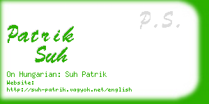 patrik suh business card